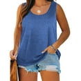 thumbnail image 2 of Ltctricy Women's Plus Size Tank Tops Summer Casual Scoop Neck Solid Color Sleeveless T-Shirts Loose Tunic Blouses Fashion Cami Tees, 2 of 7