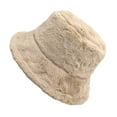 thumbnail image 2 of QASIEATN Bucket Hat for Delicate Ladies Fashion Womens Solid Color Winter Thermal Windproof Bucket Fisherman Hat for Women for Girls Winter Accessories Beige, 2 of 3