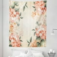 thumbnail image 1 of Floral Tapestry, Blooming Hydrangea Flowers Leaves Bouquet Vintage Style Spring Nature Print, Fabric Wall Hanging Decor for Bedroom Living Room Dorm, 5 Sizes, Reseda Green Salmon, by Ambesonne, 1 of 1