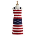 thumbnail image 3 of 32" Red and White American Flag Print Kitchen Chef Apron, 3 of 6