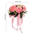 thumbnail image 3 of CaiYueKe Wedding Bouquets for Bride - Realistic Silk Flowers Artificial Roses, 9.4 Inch Bridesmaid Bouquet for Ceremony, Church, Anniversary, and Home Decoration, 3 of 7