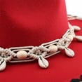 thumbnail image 7 of Hzzsbu Cow Hat for Women, Felt Western Hats With Macrame Beaded Band Jazz Top Hat Wide Brim Sun Hat Beach Vintage Retro Western Cow Hats for Wedding Party, 7 of 7