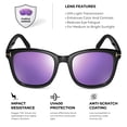 thumbnail image 5 of Square Polarized Mirrored Sunglasses for Women Colorful 80's Anti-Glare TR90 Frame UV Protection Sun Glasses, 5 of 7