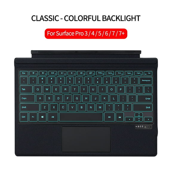 Backlight Bluetooth Keyboard For Microsoft Surface Pro 3 4 5 6 7 8 9 Pro X Go 1 2 3 Keyboard Backlit Trackpad Wireless