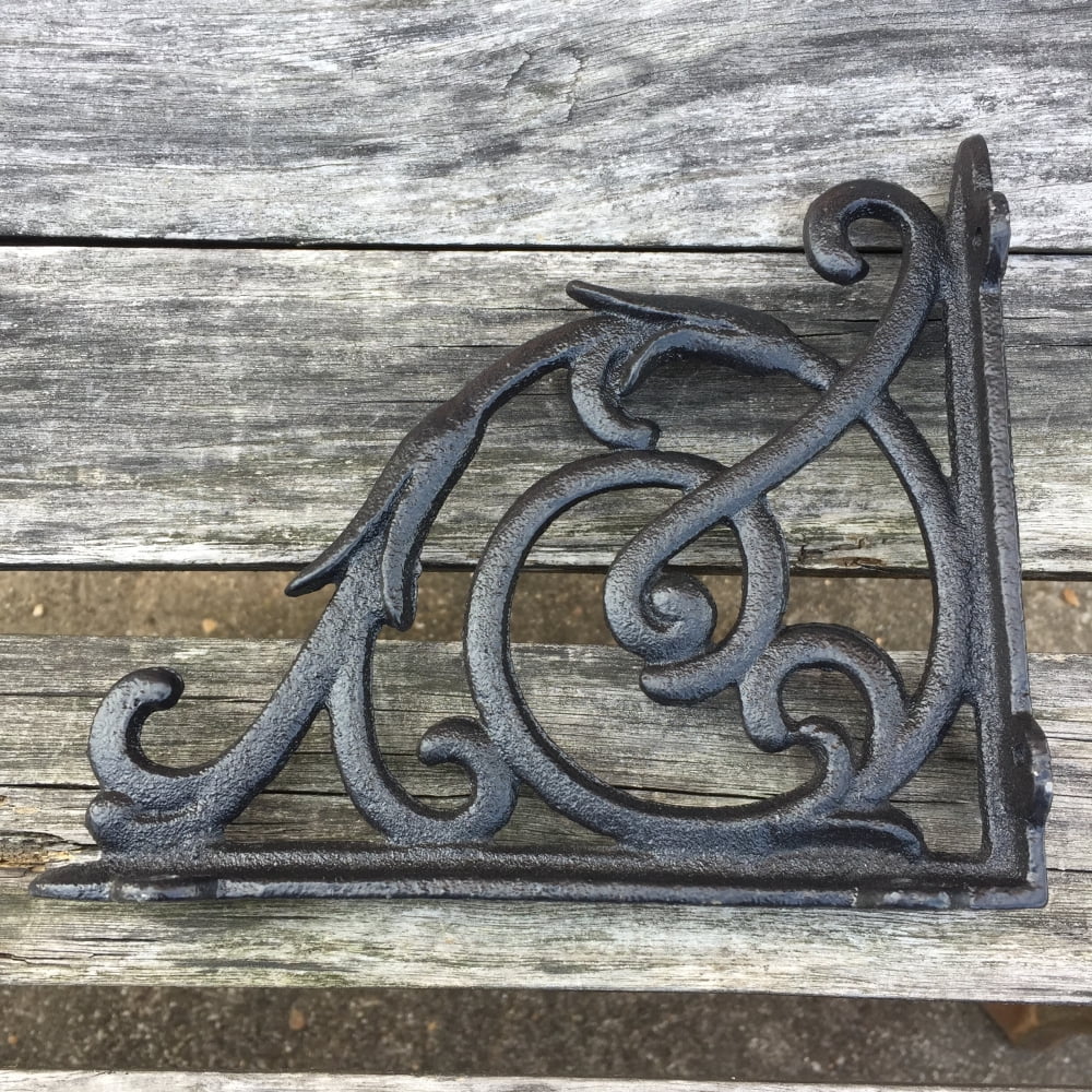 6 Cast Iron Antique Style LARGE RING Brackets Garden Braces Shelf Bracket