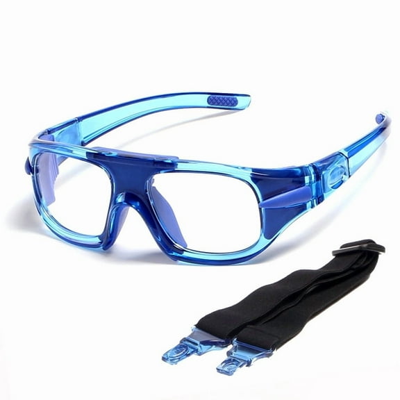 Fashion Sports Goggles Men Women Universal Protective Safety Goggles Trendy Basketball Glasses (transparent blue)