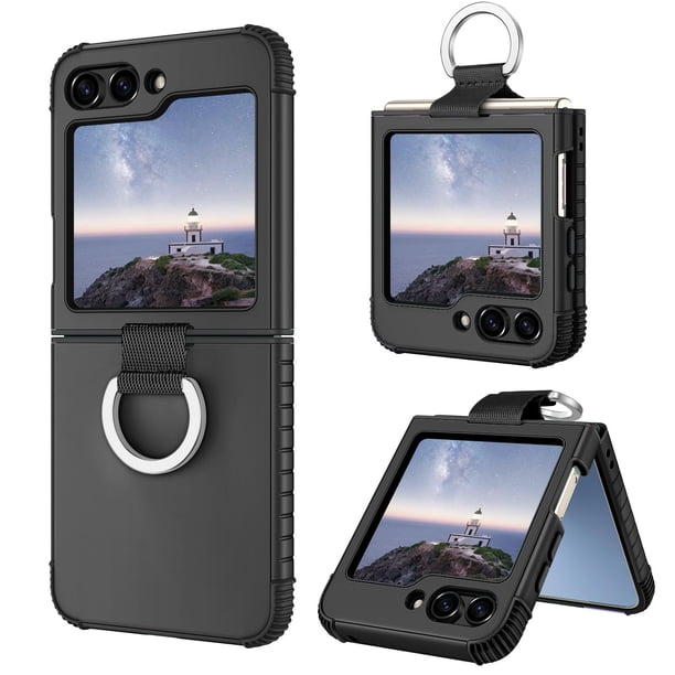 Funda BENTOBEN para Samsung Galaxy Z Flip 6 5G con Anillo Negro
