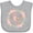 AC-Heather Grey, variant on Inktastic Llama Rose Flower Wreath Girls Baby Bib