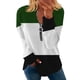 thumbnail image 1 of Gibobby Playera De Algodón Camiseta de manga larga con cremallera para mujer fina de primavera y verano（Multicolor, XXL), 1 of 3