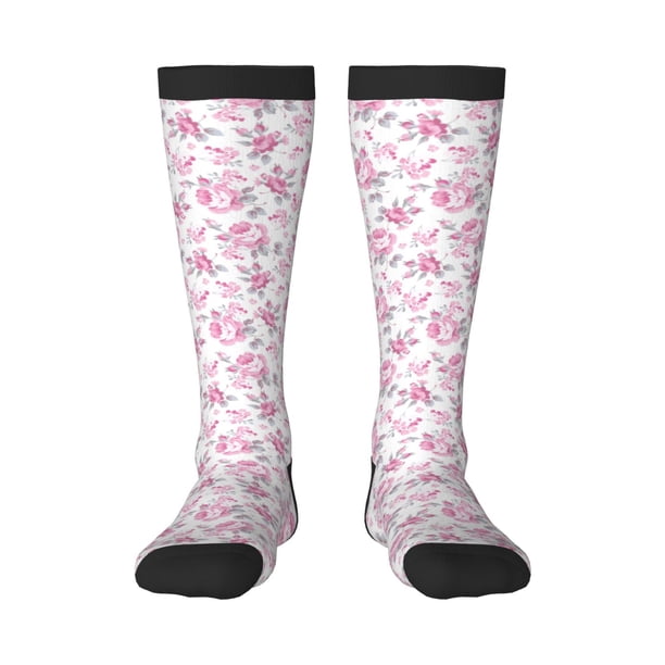 Balery Rose Flowers Calcetines novedosos Calcetines deportivos Calcetines hasta la rodilla Calcetines de algodón Calcetines originales y geniales