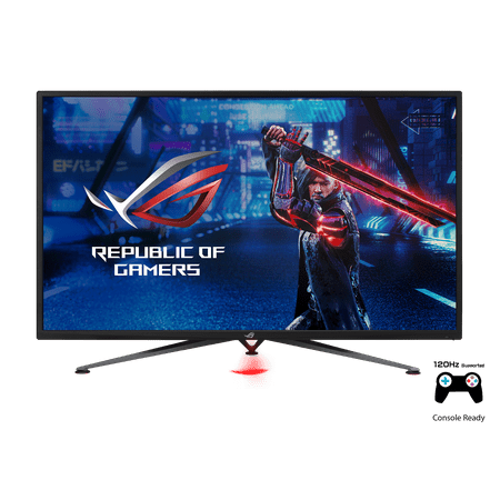 ASUS ROG Strix XG438Q 43” Large Gaming Monitor with 4K 120Hz FreeSync 2 HDR DisplayHDR™ 600 90% DCI-P3 Aura Sync 10W Speaker Non-glare Eye Care with HDMI 2.0 DP 1.4 Remote Control