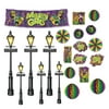 Party Central Club Pack of 252 Yellow and Purple Mardi Gras Jesters Wall Decors 46"