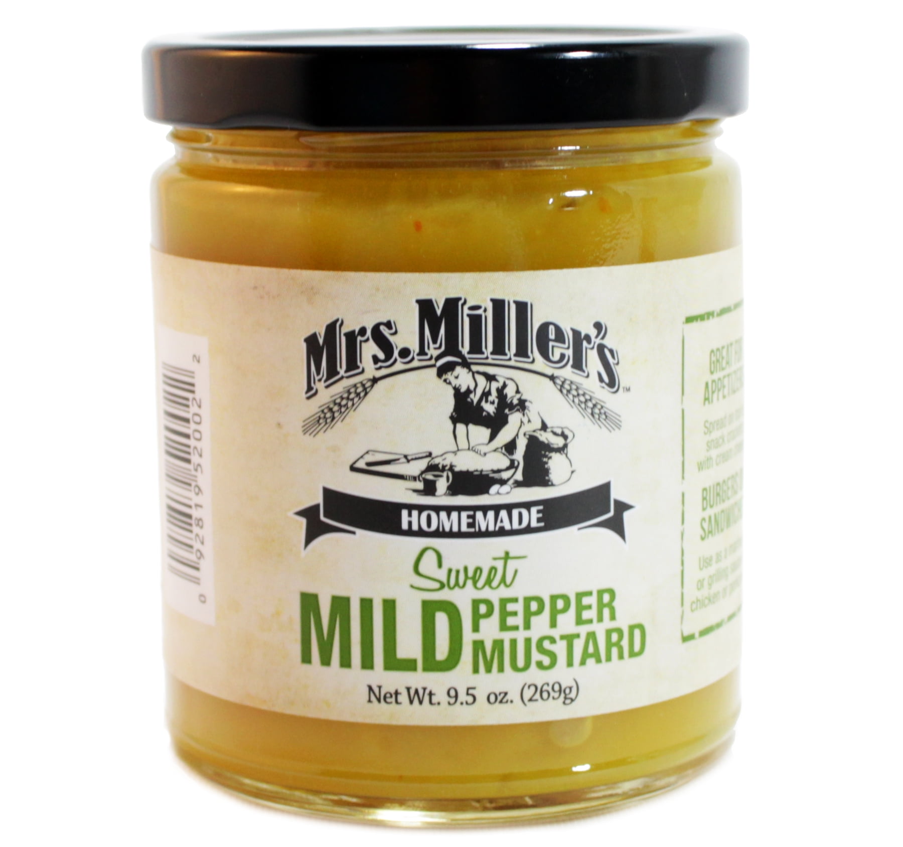 Mrs. Miller's Mild Pepper Mustard 9.5 oz. (2 Jars)