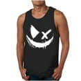 thumbnail image 6 of UVEASISHA Men's Novelty Sleeveless Tank Tops Gothic Spooky Face Print Sleeveless Tshirt Breathable Lightweight Muscle Shirt Halloween Casual Top for Party Streetwear Black S, 6 of 6