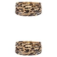 thumbnail image 4 of Minnieouse Pulseras multicapas de cuero multicolor estampado de leopardo cobre moda mujeres hombres accesorios joyería Beige 2Conjunto, 4 of 6