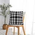 thumbnail image 5 of Yiaed White And Black Plaid Print Pillow Covers Super Soft Decorative Square Throw Pillow Covers Case Cushion Covers for Sofa Couch Bedroom Car Decor（No pillow core）-26"x26", 5 of 7
