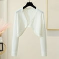 thumbnail image 2 of Vedolay Women Long Cardigan Open Front Cardigans Soft Draped Ruffle Shrugs White,One Size, 2 of 4