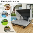thumbnail image 6 of 57" Outdoor Patio Daybed Rattan Daybed Outdoor Sunbed with Detachable Pillows for Patio, Backyard, Pool, Grey, 6 of 9
