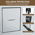 thumbnail image 4 of Goodyo Double Sliding Glass Shower Door 48 in. W x 72 in. H Aluminum Framed Shower Enclosure with SGCC Clear Tempered Glass, Stainless Steel Hardware, Matte Black, 4 of 12