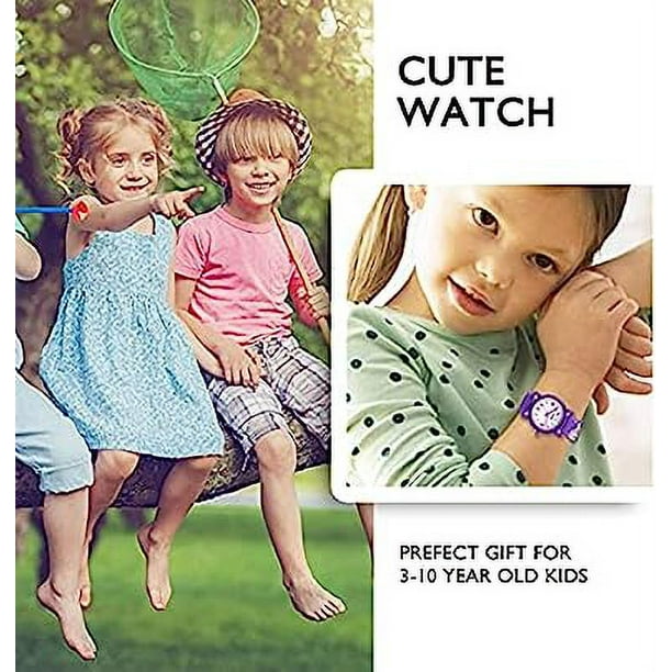 Reloj para ninos pequenos con diseno de unicornio morado de silicona con dibujos animados en 3D resistente al agua regalo para ninos ninas y ninos Bodega Aurrera en linea