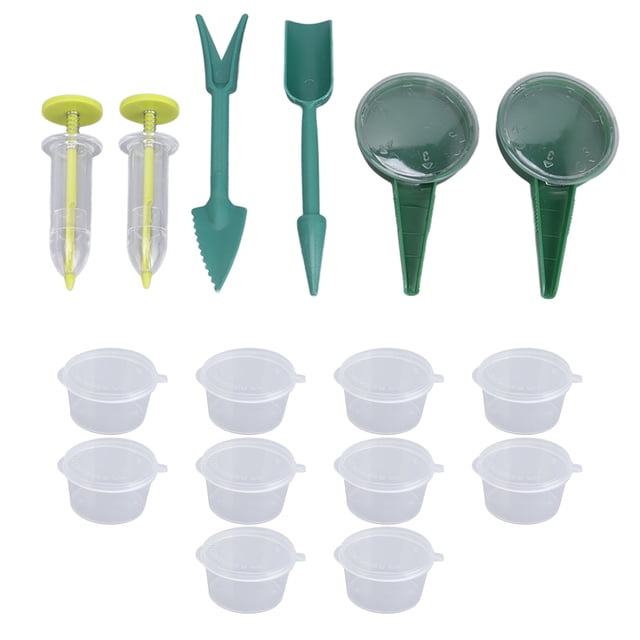 Garden Seed Dispenser, Reusable Plastic Seeding Tool User Friendly Design Small Seed Spreader Lightweight for Planting Flowers
