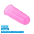 thumbnail image 4 of Protector de punta de dedo de silicona Uxcell, cubre dedales de goma, rosa, tamaño mediano, paquete de 10, 4 of 5