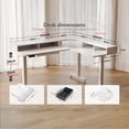 thumbnail image 3 of INNOVAR Dual Motor 63" L Shaped Standing Desk with 4 Drawers, Electric Height Adjustable Sit to Stand Coner Desk W/Monitor Stand & Splice Board, Stand up Computer Desk for Home Office,White Top, 3 of 16