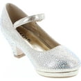 thumbnail image 7 of Link Girls Kids Dana-53K Rhinestone Heel Platform Dress Pumps, 7 of 7