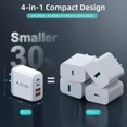 thumbnail image 4 of Bloque de cargador USB C Kuewtya de 40 W, paquete de 2, 4 puertos tipo C, 4 of 5