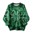thumbnail image 7 of Women's St. Patrick's Day Print Sweatshirts Fashion Graphic Crewneck Long Sleeve Casual Pullover Tops (S, Green), 7 of 7