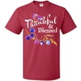 thumbnail image 3 of Inktastic Thankful and Blessed Inspirational Saying with Flowers T-Shirt, 3 of 5