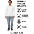 thumbnail image 4 of INGEAR Men's Ultra Soft Casual Base Layer Long Sleeve T-Shirt - Crewneck, Lightweight Polyblend Jersey, 4 of 7