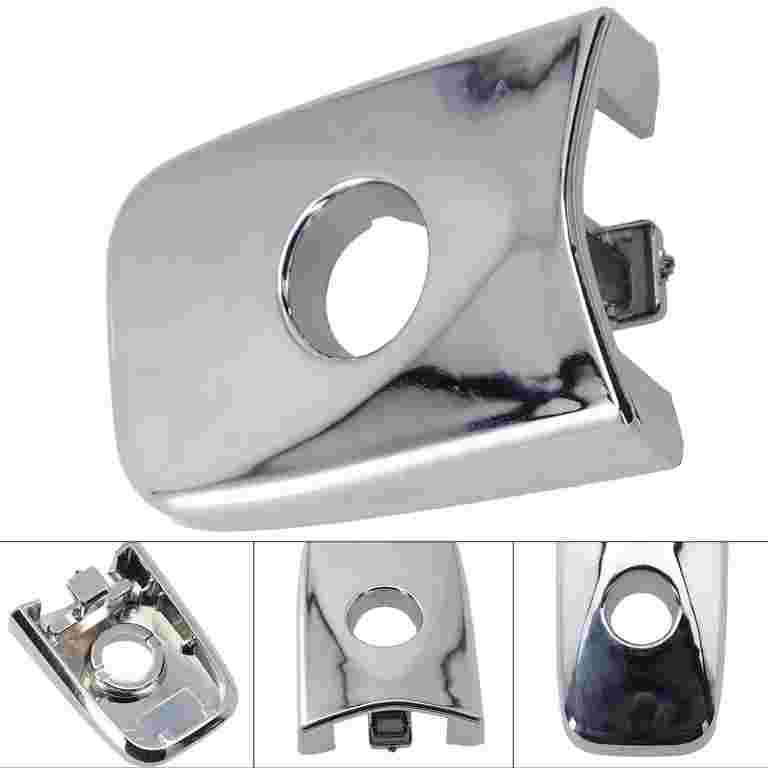 MotorKing Chrome Front Left Door Handle Keyhole Cover Cap For Nissan Murano, Leaf, Maxima, Sentra