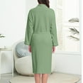 thumbnail image 5 of Plus Size Robe for Women Fluffy Loungewear Oversized Hooded Women's Robes Bath Womens Bathrobe Green, 5 of 7