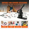 thumbnail image 6 of KFFKFF Button Maker, 1/1.25/2.28 inch(25/32/58mm) 3-IN-1 Pin Maker with 300pcs Button Parts, Ergonomic Arc Handle Punch Press Kit, Button Maker Machine with Panda Magic Book, For Children DIY Gifts, 6 of 9