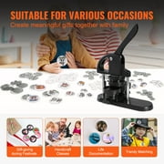 KFFKFF Button Maker, 1/1.25/2.28 inch(25/32/58mm) 3-IN-1 Pin Maker with 300pcs Button Parts, Ergonomic Arc Handle Punch Press Kit, Button Maker Machine with Panda Magic Book, For Children DIY Gifts