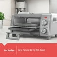 BLACK+DECKER Crisp ‘N Bake Air Fry 4Slice Toaster Oven, Silver & Black