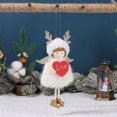 thumbnail image 4 of HUONA 2pcs Plush Antler Angel Decorative Pendant Pair of Love and Peace Loving Guardian Angel for Christmas Party New Year Birthday Wedding Decoration, 4 of 10
