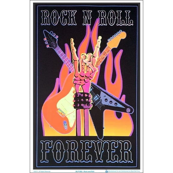 Rock N Roll Forever Black Light Poster 23 x 35