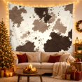 thumbnail image 3 of Cowhide-Inspired Organic Blotches on a Creamy Off-White Background, Cozy Rustic for Animal Lovers, Farmhouse Wall Art Decor, Housewarming Gift Tapestry Wall Hanging for Living Room and Bedroom, 3 of 7