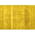 thumbnail image 1 of Ahgly Company Machine Washable Indoor Rectangle Abstract Yellow Contemporary Area Rugs, 8' x 10', 1 of 4