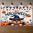 thumbnail image 5 of Decorative Design Happy Halloween Banner Dog Costume Polyester Material Pumpkin Decoration for Halloween Party Fall Festival Indoor Decoration, 5 of 9