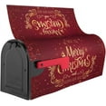 thumbnail image 2 of Mailbox Cover Merry Christmas Red Winter Happy New Year Mailbox Covers Magnetic Mail Wraps Post Garden Decor 25.5x21 in, 2 of 8