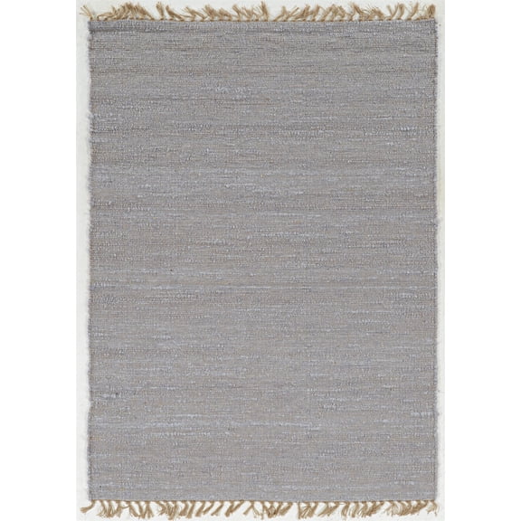 Linon Berber Loop Hand Woven Wool 1'10"x2'10" Rug in Lilac