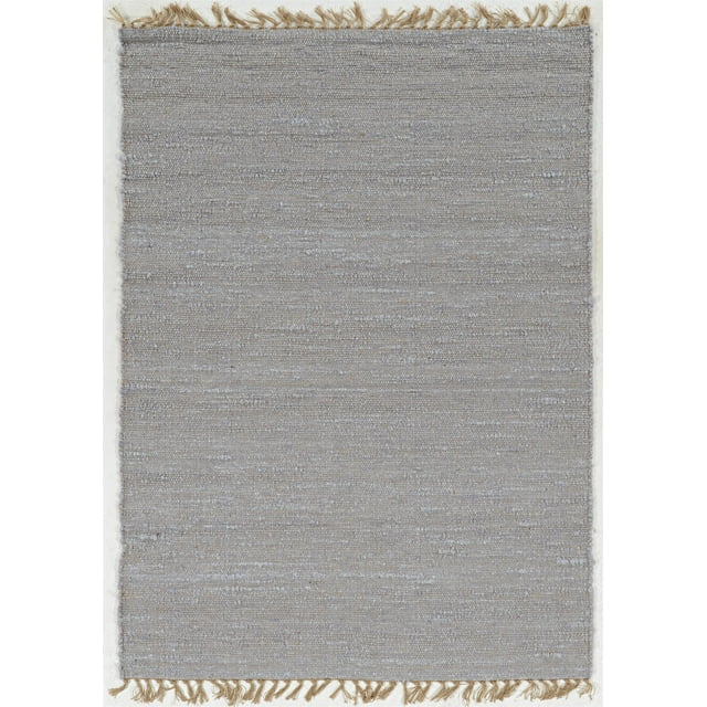 Linon Berber Loop Hand Woven Wool 7'10"x10'4" Rug in Lilac