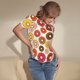 thumbnail image 3 of Balery Donut Body de cuello redondo de manga corta para mujer Tops de manga corta Tops básicos-Large, 3 of 7