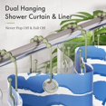 thumbnail image 3 of 12 Pcs Shower Curtain Hooks, Metal Shower Curtain Rings Rust Proof, Double Sided Shower Curtain Hooks for Shower Curtain Liner Smooth, 3 of 7