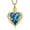 Gold-Blue, variant on Angel Wing & Heart Cremation Jewelry for Ashes Pendant - Crystal Heart Urn Necklace with Mini Keepsake Urn Memorial Ash Jewelry