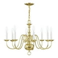 thumbnail image 5 of Livex Lighting Williamsburgh Chandelier in Polished Brass, 5 of 8