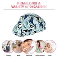 thumbnail image 6 of Kdxio Penguins Dolphins Whales Print Shower Cap for Women,Elastic and Reusable,Double Waterproof Layers Bathing Hat, 6 of 6